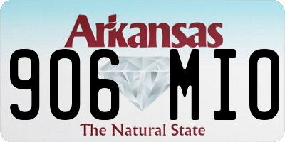 AR license plate 906MIO