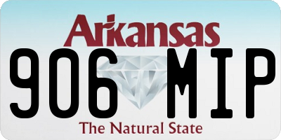AR license plate 906MIP