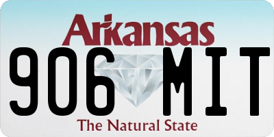 AR license plate 906MIT