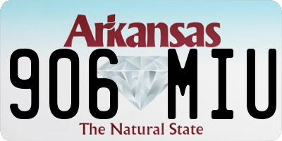 AR license plate 906MIU
