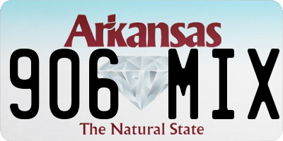 AR license plate 906MIX