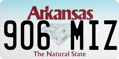 AR license plate 906MIZ