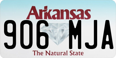 AR license plate 906MJA