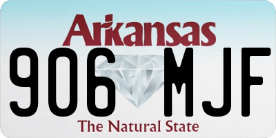 AR license plate 906MJF