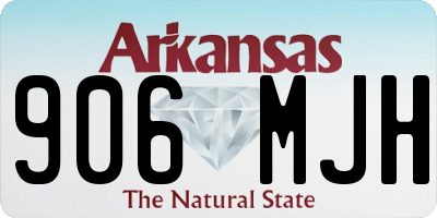 AR license plate 906MJH