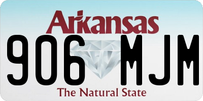 AR license plate 906MJM