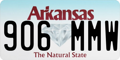 AR license plate 906MMW