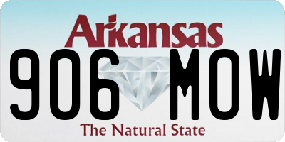 AR license plate 906MOW