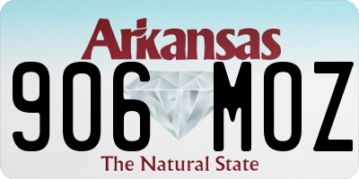 AR license plate 906MOZ