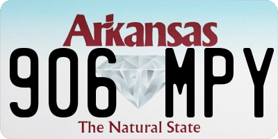 AR license plate 906MPY