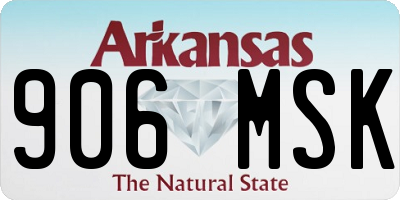 AR license plate 906MSK