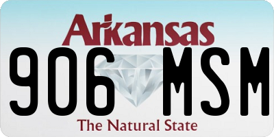 AR license plate 906MSM