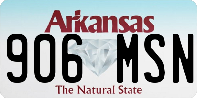 AR license plate 906MSN