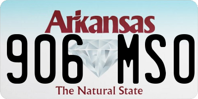 AR license plate 906MSO