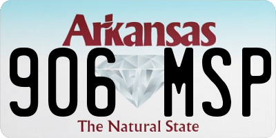 AR license plate 906MSP