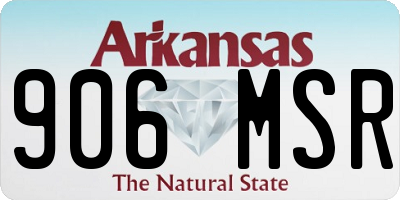 AR license plate 906MSR