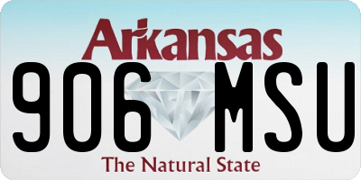 AR license plate 906MSU