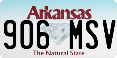 AR license plate 906MSV