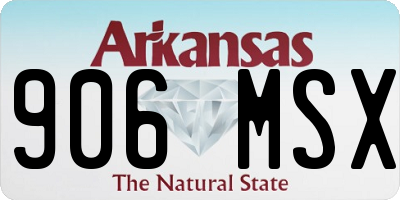 AR license plate 906MSX