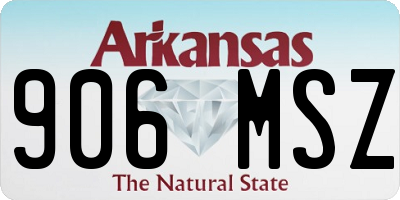 AR license plate 906MSZ