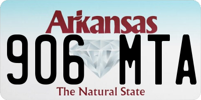 AR license plate 906MTA