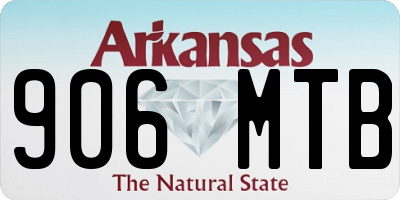 AR license plate 906MTB