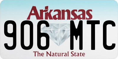 AR license plate 906MTC