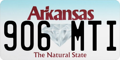AR license plate 906MTI