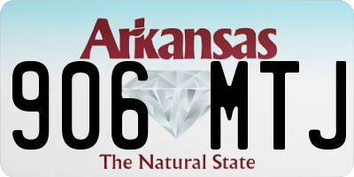 AR license plate 906MTJ