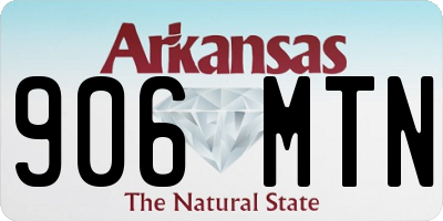 AR license plate 906MTN