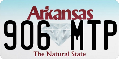 AR license plate 906MTP