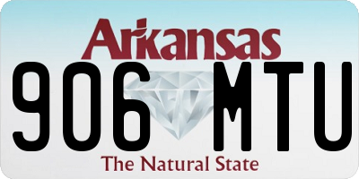 AR license plate 906MTU