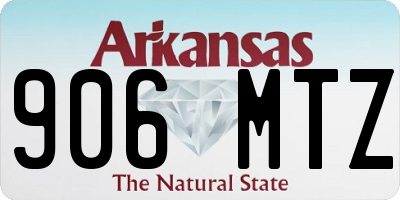 AR license plate 906MTZ