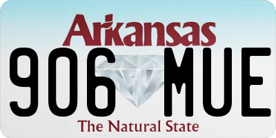 AR license plate 906MUE
