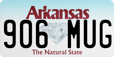 AR license plate 906MUG