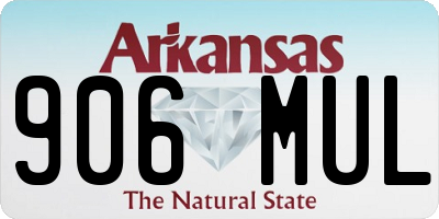 AR license plate 906MUL