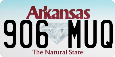 AR license plate 906MUQ