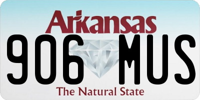 AR license plate 906MUS