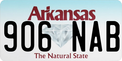 AR license plate 906NAB