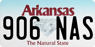 AR license plate 906NAS