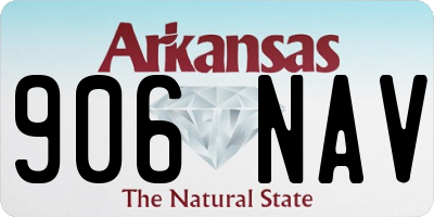 AR license plate 906NAV