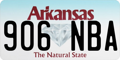 AR license plate 906NBA