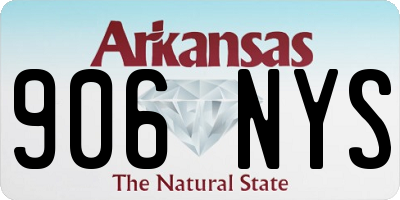 AR license plate 906NYS