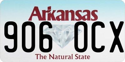 AR license plate 906OCX