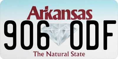 AR license plate 906ODF