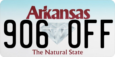 AR license plate 906OFF