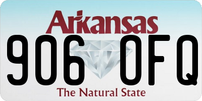 AR license plate 906OFQ