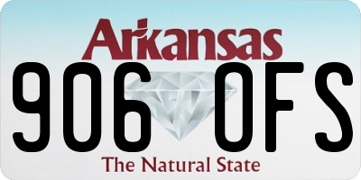 AR license plate 906OFS