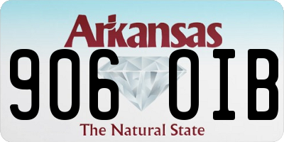 AR license plate 906OIB