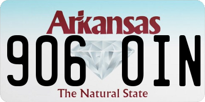 AR license plate 906OIN